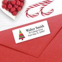  Christmas Address Labels, Rainbow Christmas Tree, Personalized