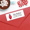  Christmas Address Labels, Red Christmas Blub, Personalized