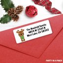  CHRISTMAS Address Labels, Reindeer Glasses, Christmas return address labels, Christmas address stickers, Holiday stickers, Personalized