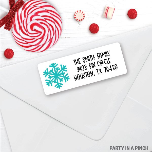 CHRISTMAS Address Labels, Snowflake, Christmas return address labels, Christmas address stickers, Holiday stickers, Personalized