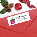  Christmas Address Labels, Snowflake Present, Personalized