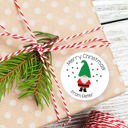  Christmas Gnome Favor Sticker Set 2.5"| Personalized