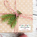  Christmas Lights - Personalized Christmas Gift Stickers