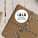  Christmas Trees Favor Sticker Set 2.5"| Personalized