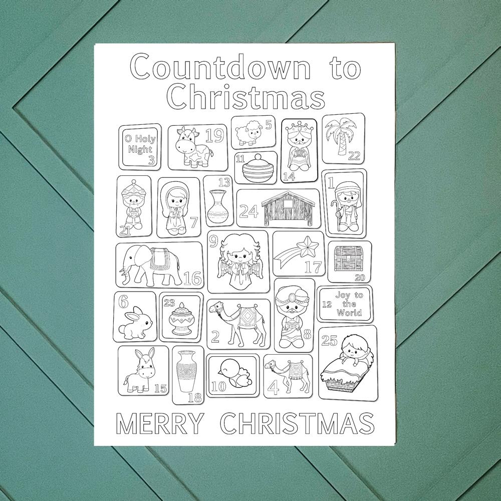 Christmas Nativity Countdown Poster, Christmas Countdown, Christmas Poster, Nativity Countdown, Christmas Nativity, Winter Activity