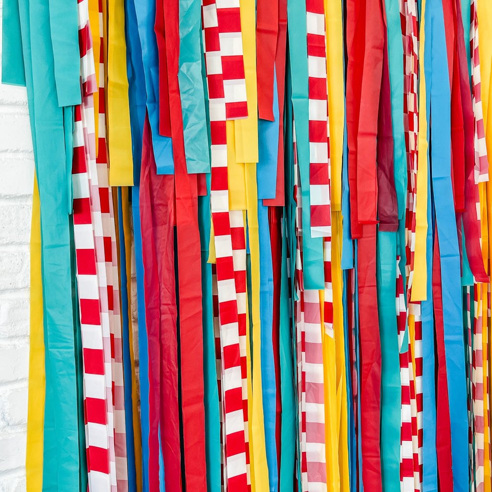 Circus Fringe Streamer Backdrop| Circus Party