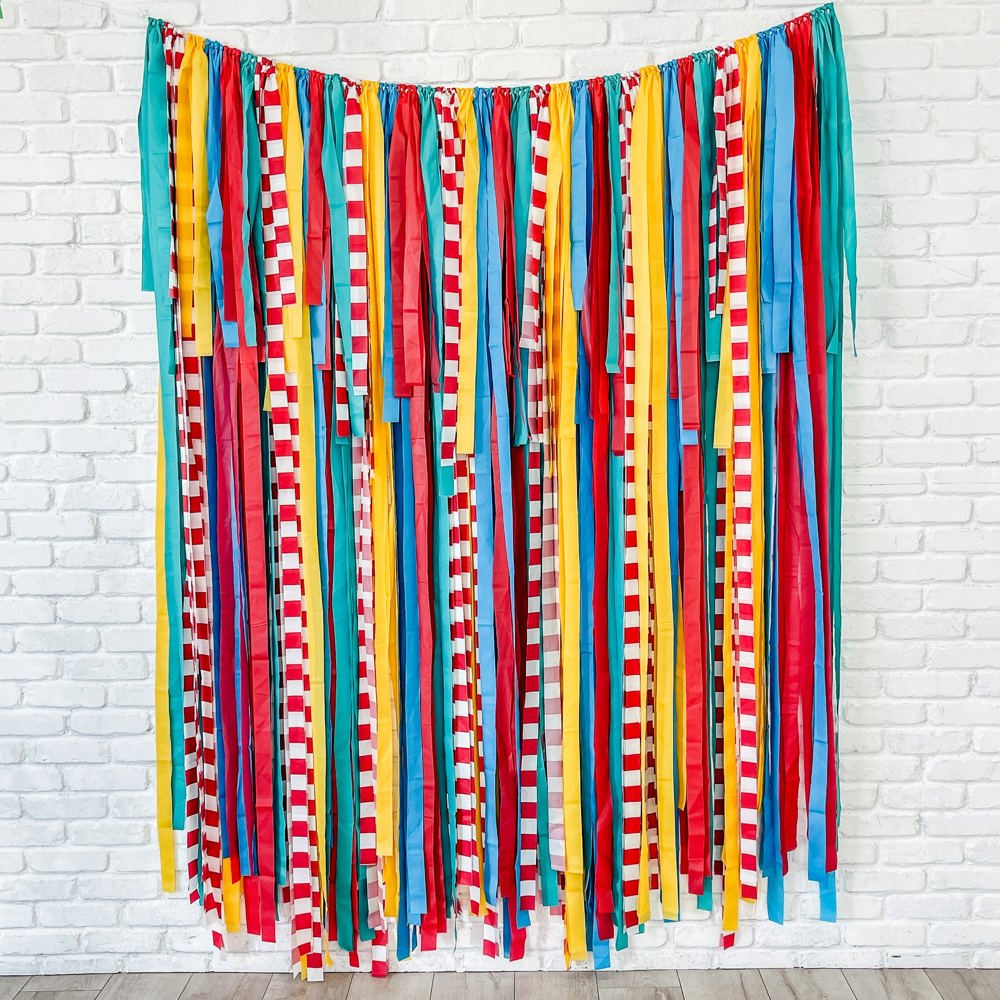 Circus Fringe Streamer Backdrop| Circus Party