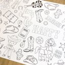  Cowboy Coloring Table Runner