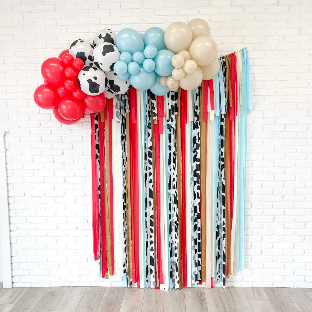 Cowboy Fringe Streamer Backdrop| Cowboy Party