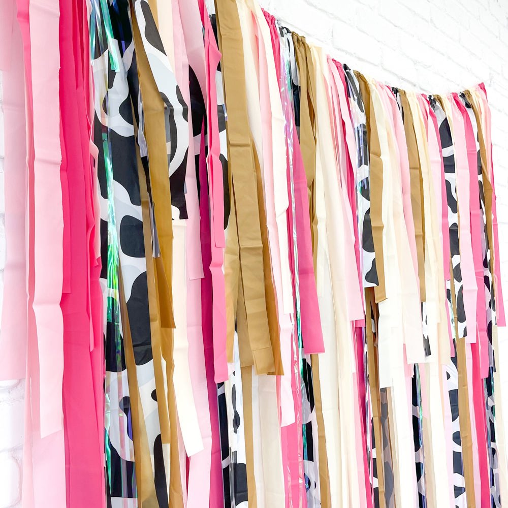 Cowgirl Fringe Streamer Backdrop| Cowgirl Party