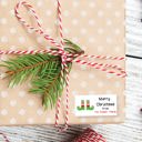  Elf Shoes - Personalized Christmas Gift Stickers