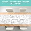  Football Coloring Table Runner Football Party