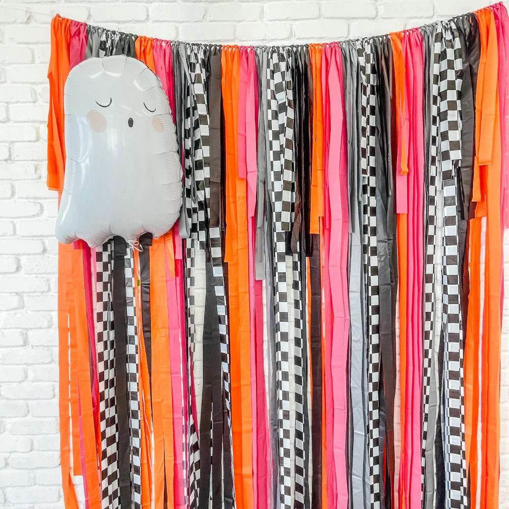 Halloween Fringe Streamer Backdrop| Bright Halloween