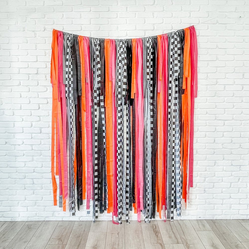 Halloween Fringe Streamer Backdrop| Bright Halloween