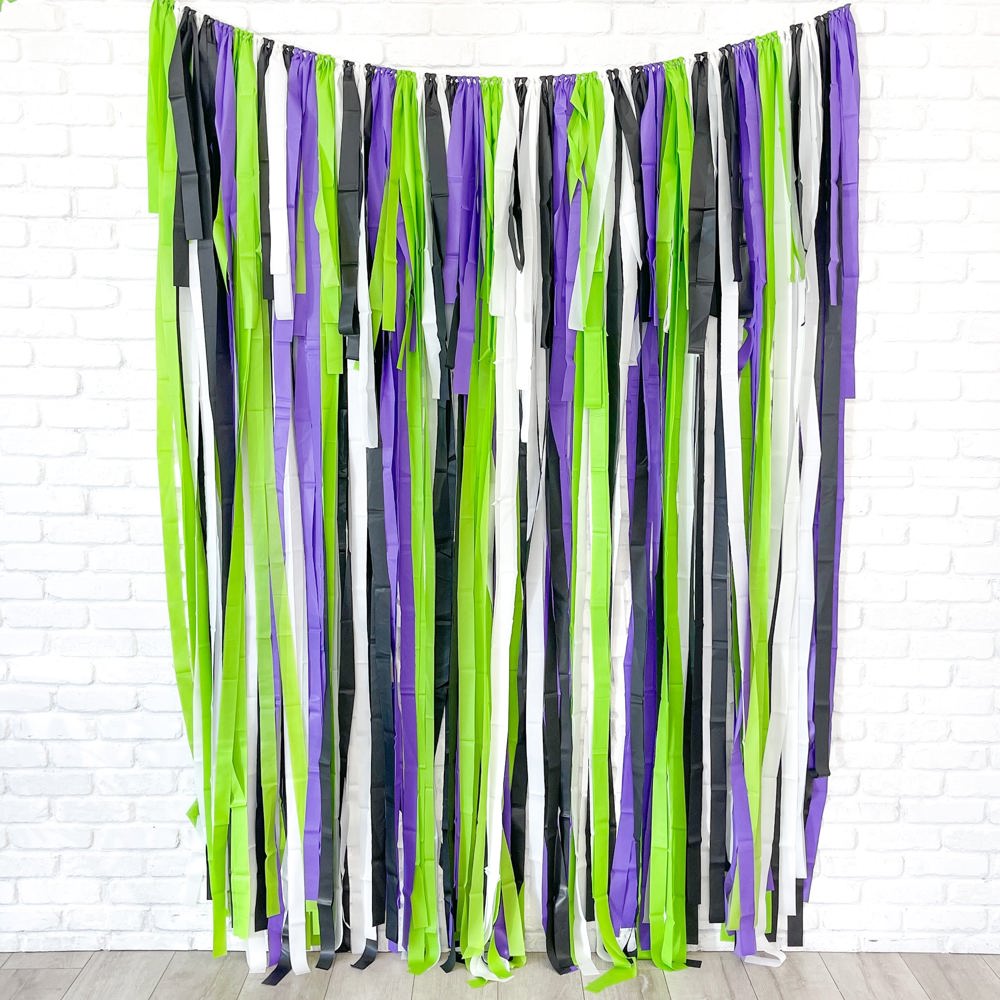 Halloween Fringe Streamer Backdrop| Beetlejuice