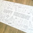  Happy Birthday Coloring Table Runner