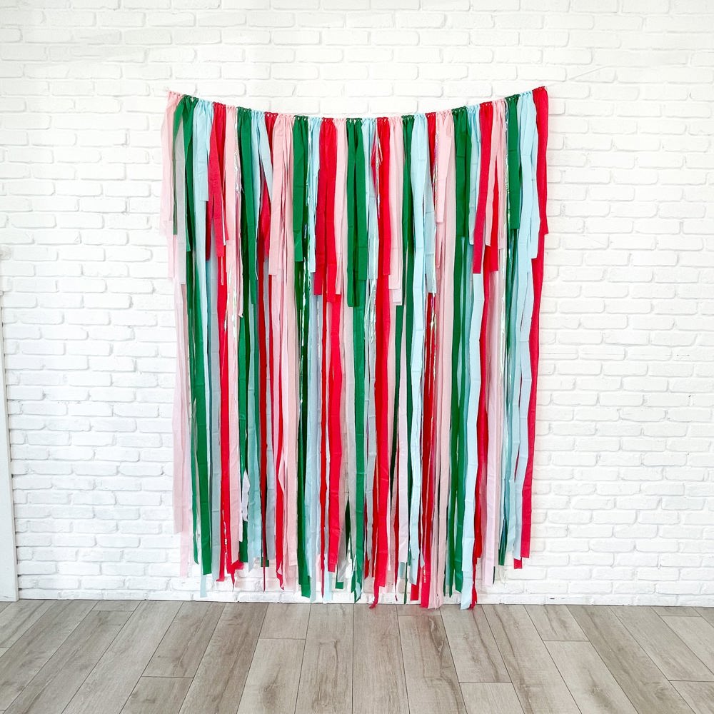 Holiday Fringe Backdrop| Christmas