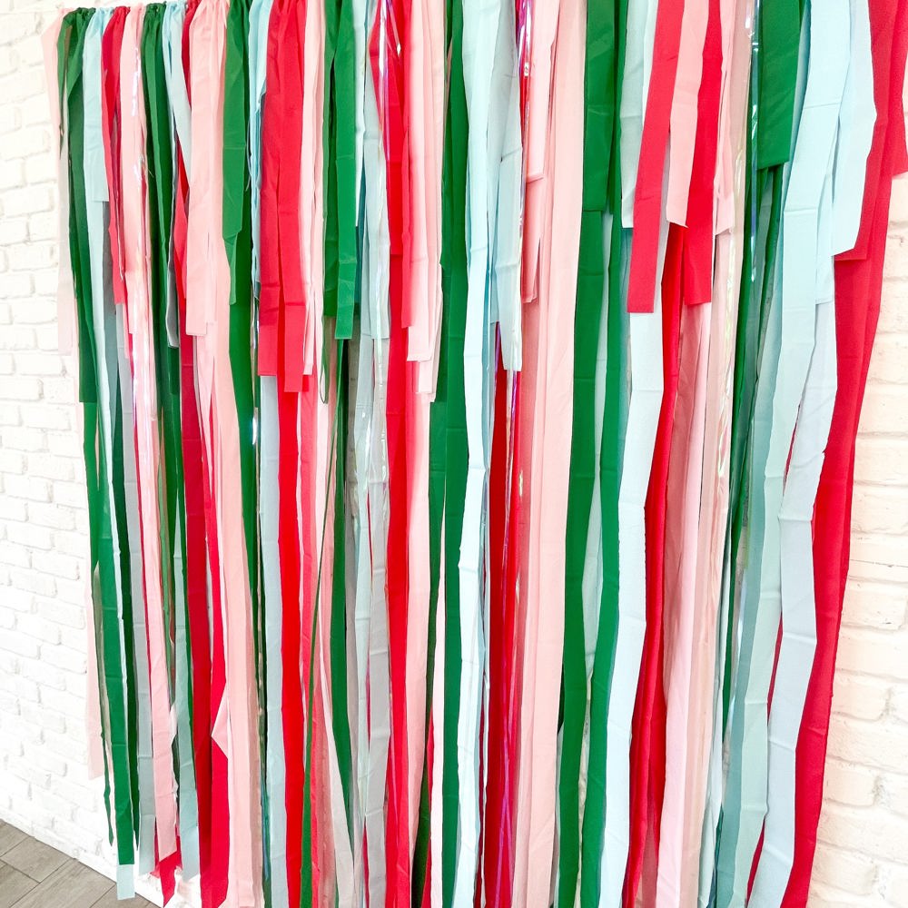 Holiday Fringe Backdrop| Christmas