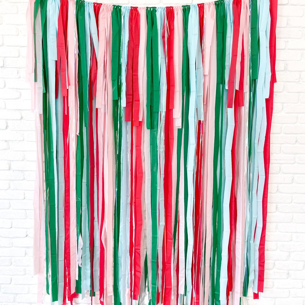 Holiday Fringe Backdrop| Christmas