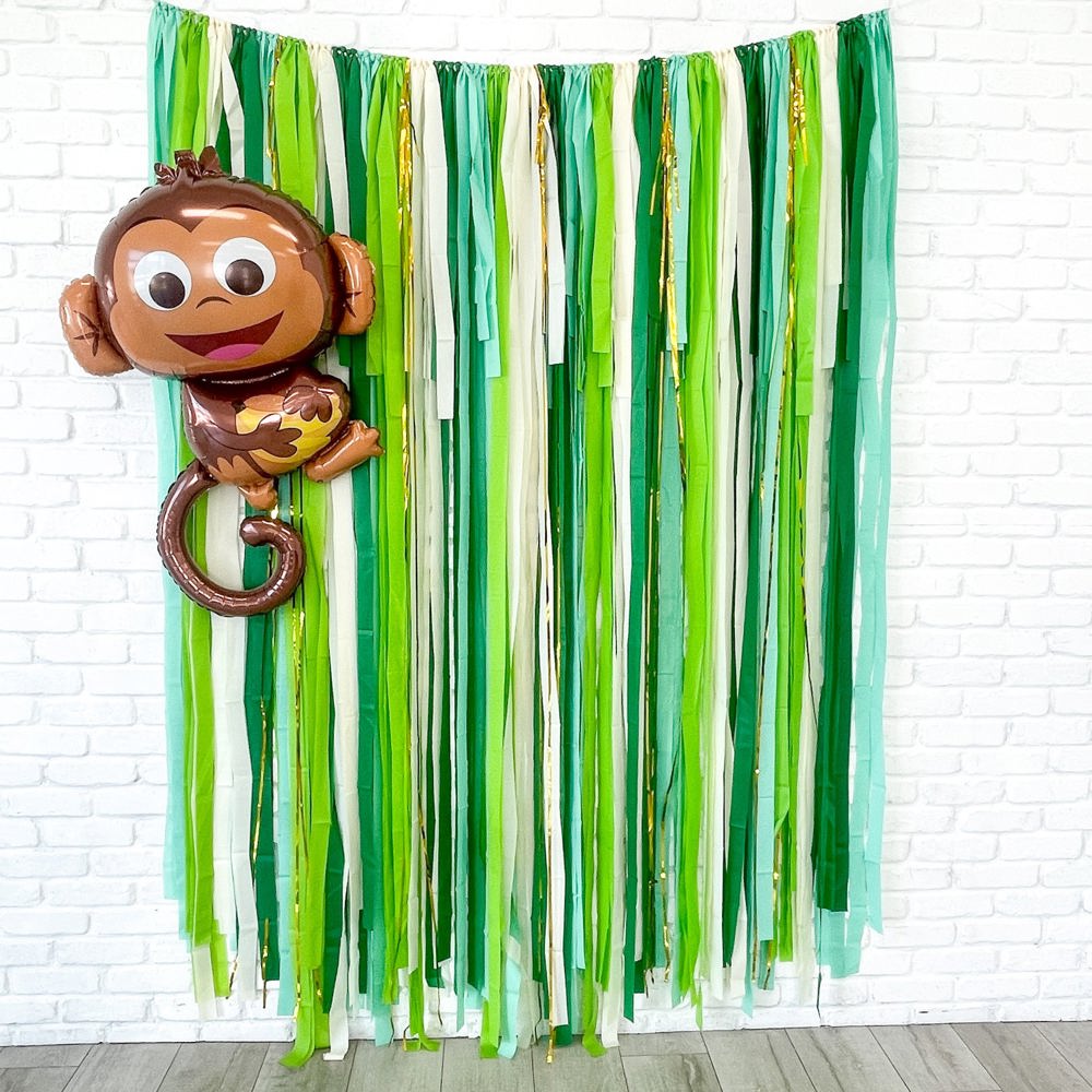 Jungle Fringe Streamer Backdrop| Jungle Party