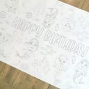  Mermaid Party Coloring Table Runner Mermaid Party