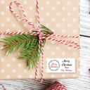  Christmas Wreath - Personalized Christmas Gift Stickers