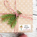  Merry Elf - Personalized Christmas Gift Stickers