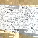  Monster Coloring Table Runner Monster Party
