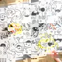 Monster Coloring Table Runner Monster Party