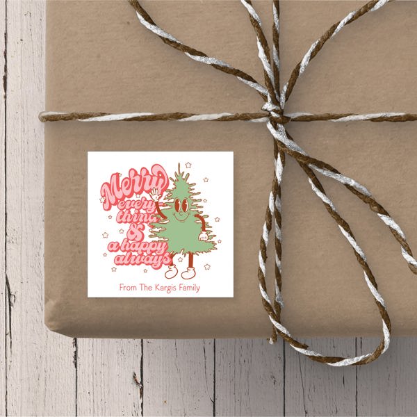 Jingle Bell Rocking - Personalized Christmas Gift Stickers 2.5" x 2.5"