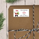  Don't Stop Believin' Santa Claus - Personalized Christmas Gift Stickers 2.5" x 2.5"