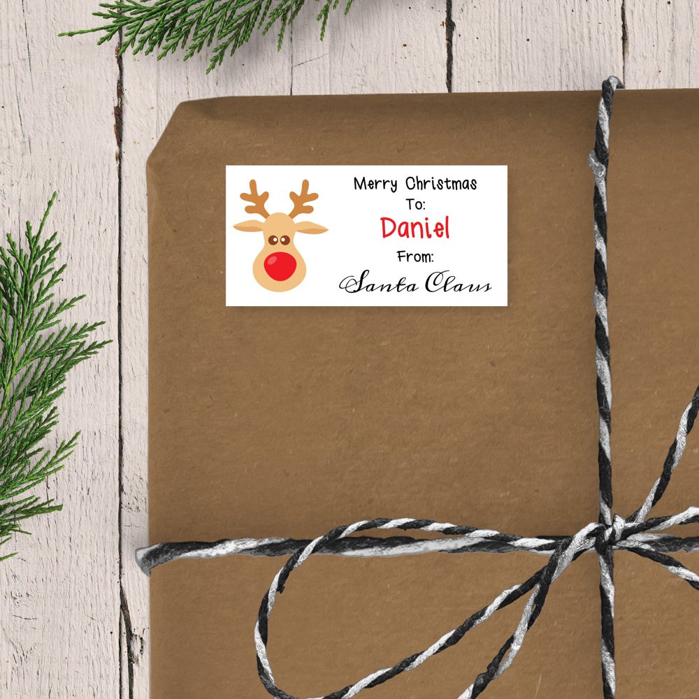 North Pole Express Delivery From Santa Claus - Personalized Christmas Gift Stickers