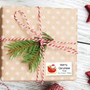  Personalized Christmas Santa Sleigh Gift Stickers