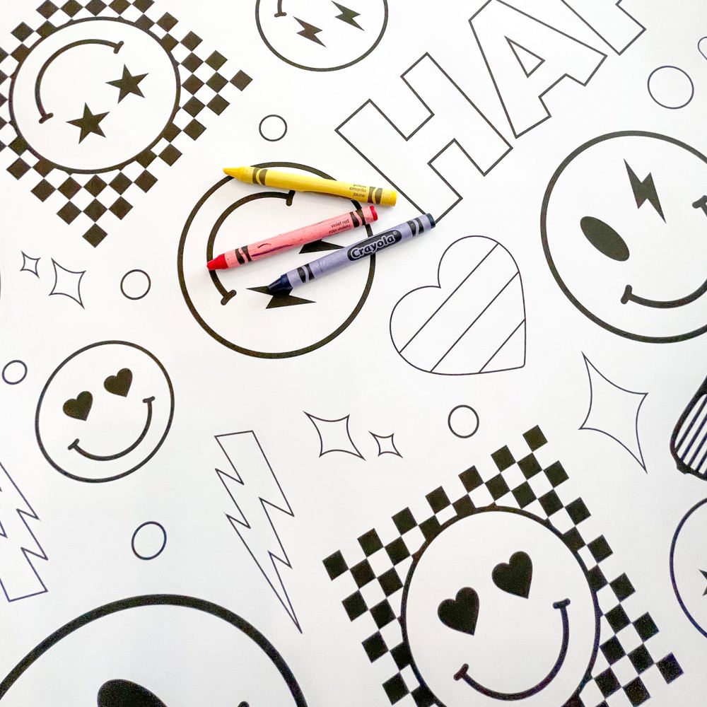 One Cool Dude Coloring Table Runner