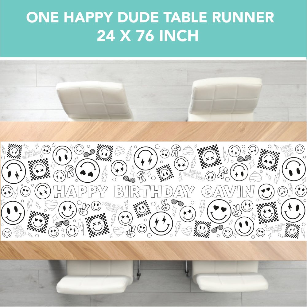 One Cool Dude Coloring Table Runner