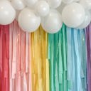  Pastel Rainbow Fringe Streamer Backdrop