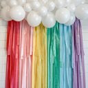  Pastel Rainbow Fringe Streamer Backdrop