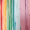  Pastel Rainbow Fringe Streamer Backdrop