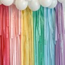  Pastel Rainbow Fringe Streamer Backdrop