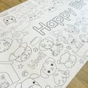  Puppy Coloring Table Runner Dog Party