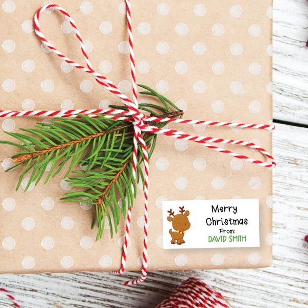 Rudolph - Personalized Christmas Gift Stickers