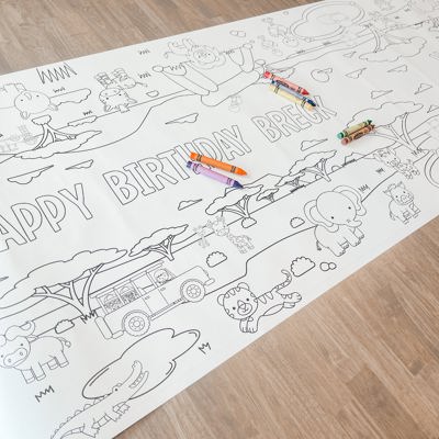 Safari Coloring Table Runner