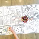  Superhero Coloring Table Runner