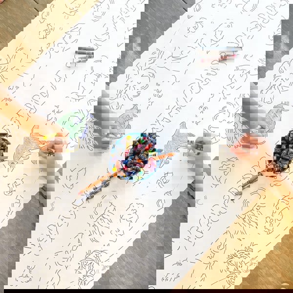 Under The Sea Coloring Table Runner Ocean Party Jane