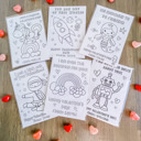  Personalized Valentine's Coloring Cards| Valentine's Day