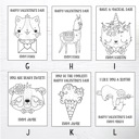  Personalized Valentine's Coloring Cards 2| Valentine's Day