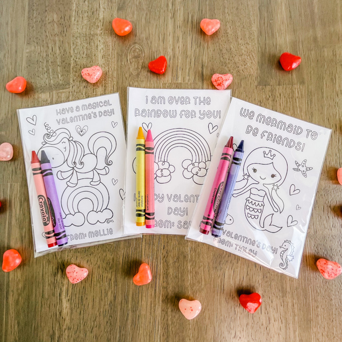 Personalized Valentine's Coloring Cards| Valentine's Day