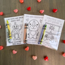  Personalized Valentine's Coloring Cards| Valentine's Day