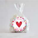  Personalized Valentine's 2.5 inch Stickers, Valentine's Stickers, Valentine Stickers and Treat Bags| Set of 24