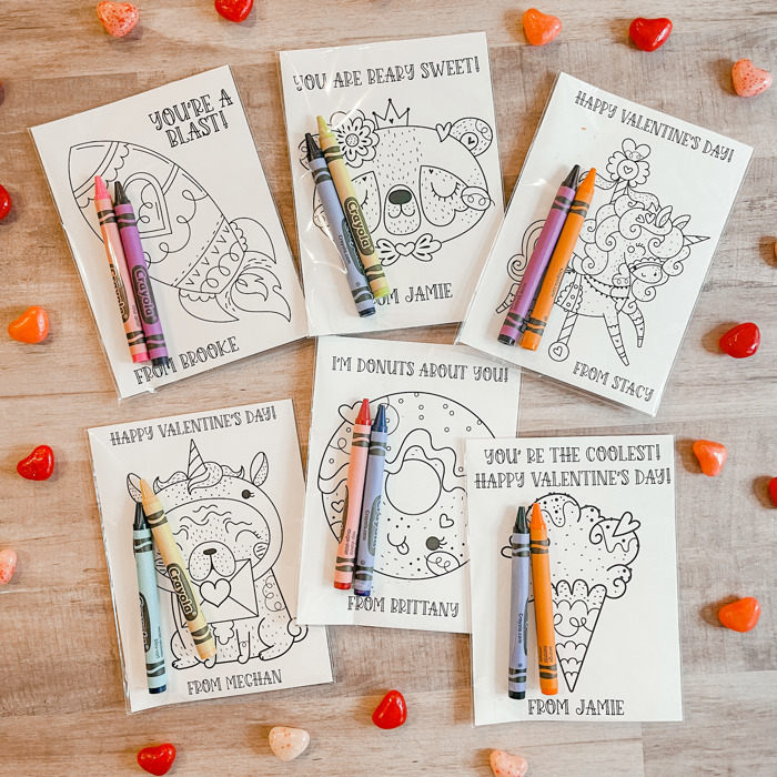 Personalized Valentine's Coloring Cards 2| Valentine's Day